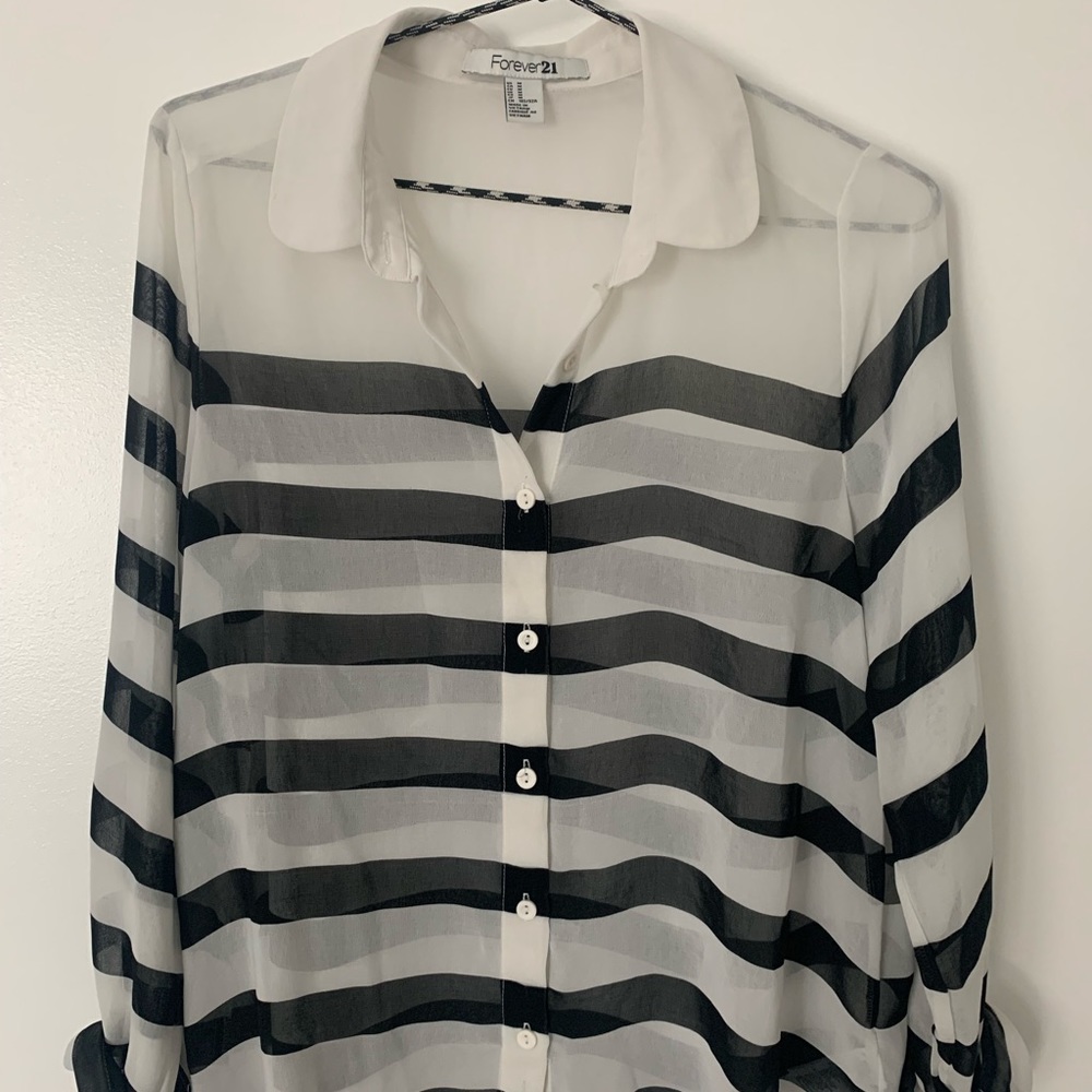 Forever 21 - Striped Button Down Top
